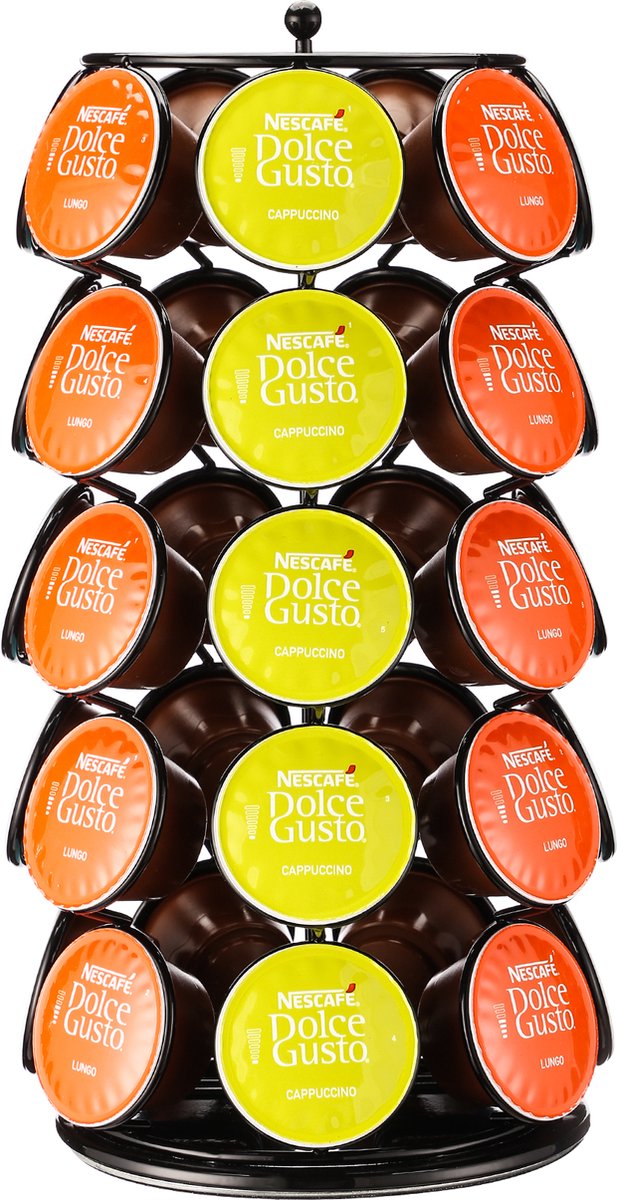 Behave Capsulehouder - 360° Draaibaar - Cuphouder - Zwart - Geschikt voor 35 Dolce Gusto capsules