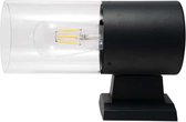 Solar LED-wandlamp Piano – Zwart - 120º lichtbundel – Aluminium