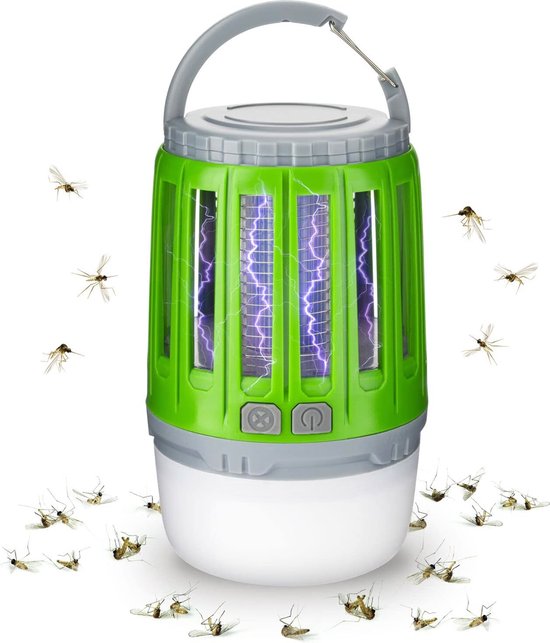 Lampe électrique anti-insectes 4000 mAh USB rechargeable piège à mouches insectes 360 ° UV