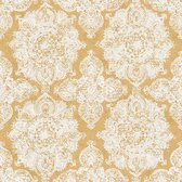 Barok behang Profhome 370901-GU vliesbehang licht gestructureerd in barok stijl glinsterend goud wit 5,33 m2