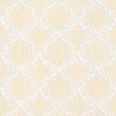 Textiel look behang Profhome 956297-GU textiel behang gestructureerd in textiel look mat crème goud beige 5,33 m2