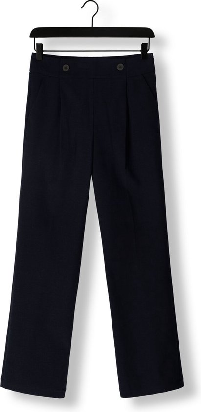Ruby Tuesday Relena Straight Leg Pants With Zipper At Side Broeken Dames - Donkerblauw