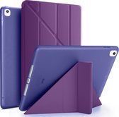 Tablet Hoes geschikt voor iPad Hoes 2021 - 9e generatie - 10.2 inch - Smart Cover - A2603 - A2604 - Paars