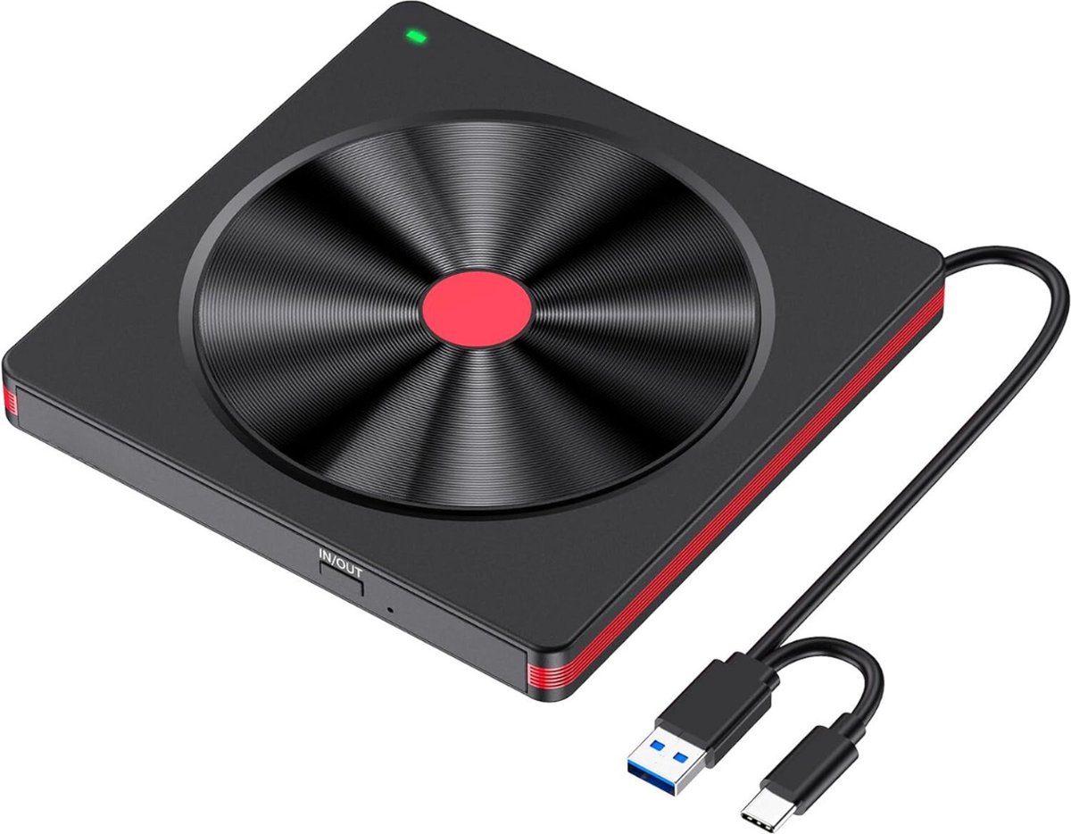 Externe DVD Speler voor Laptop - USB 3.0 - USB C - Plug & Play