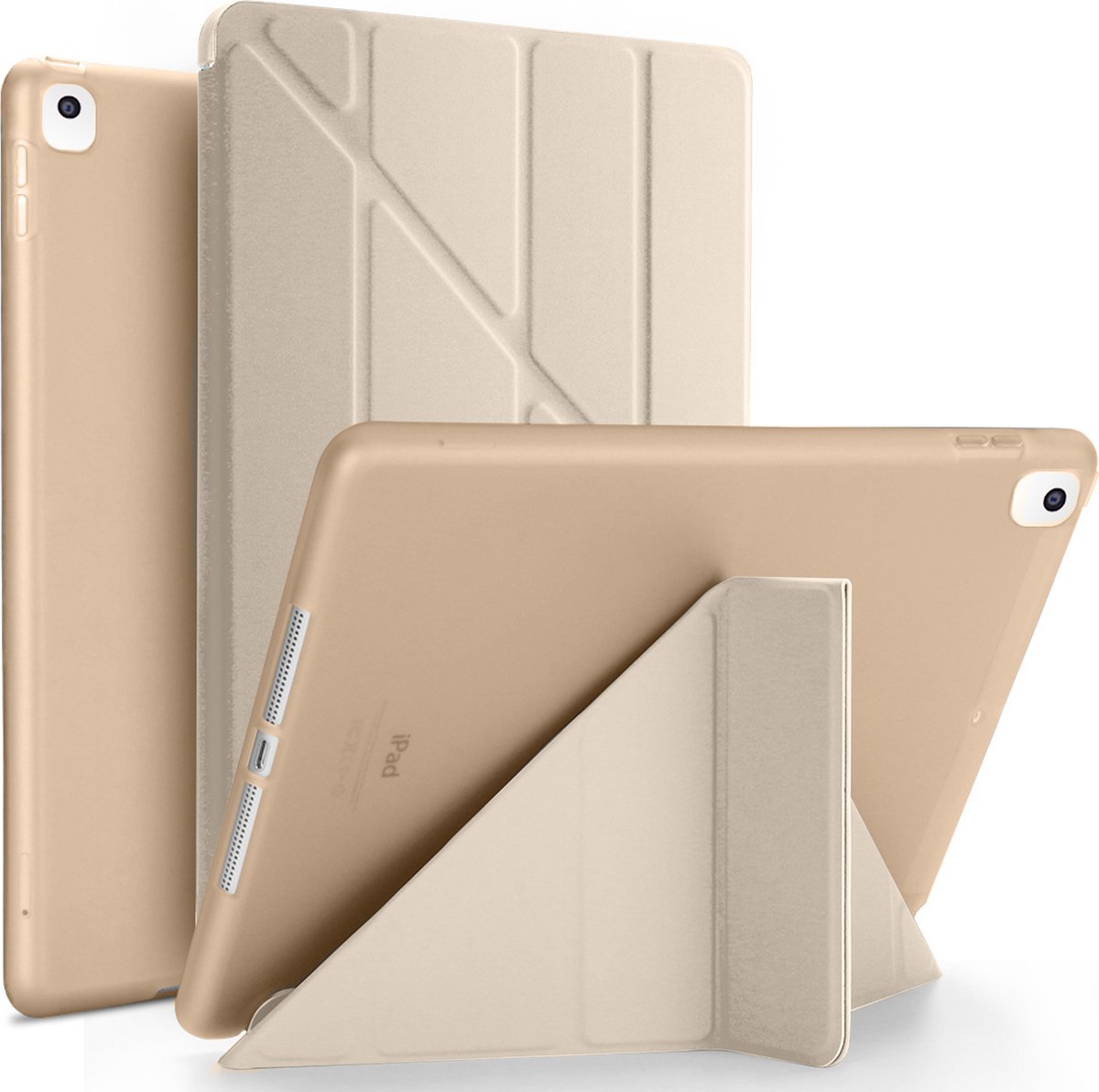 Tablet Hoes geschikt voor iPad Hoes 2021 - 9e generatie - 10.2 inch - Smart Cover - Goud