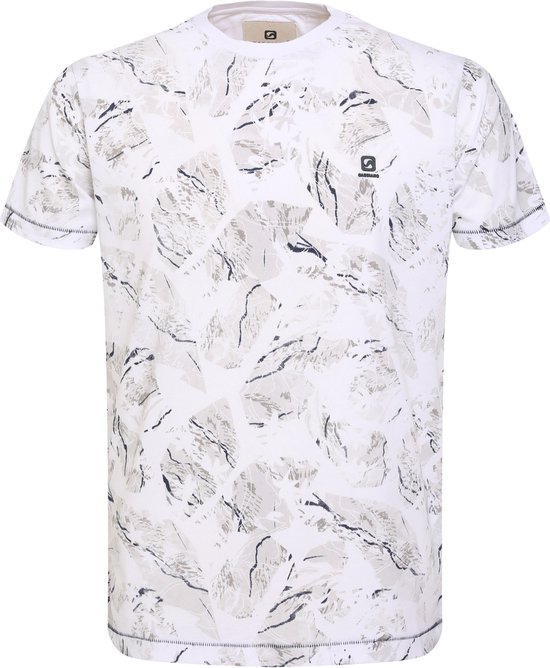 Gabbiano T-shirt T Shirt Met Allover Print 154529 101 White Mannen Maat - S