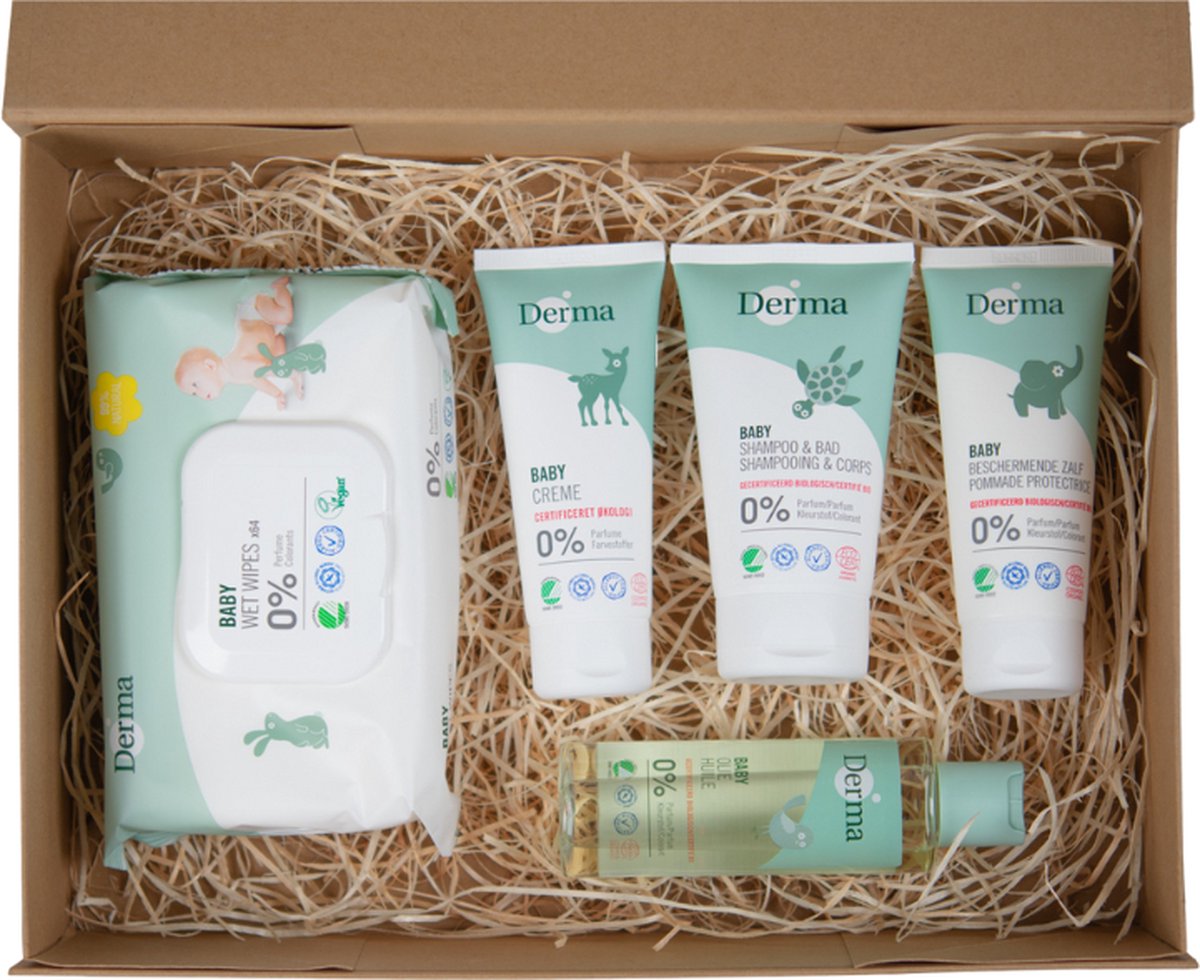 Goedkoopste Grace is Green Derma Eco Baby - Cadeaupakket - Giftset - Natuurlijke babyproducten - Eco baby cadeau - Duurzaam cadeau