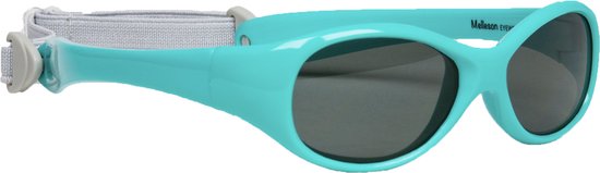 Melleson Eyewear - Kinderzonnebril Noah met band 2-4 jaar - maat M- Aqua van Melleson Eyewear — afbeelding 2