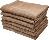 Handdoeken - Handdoekenset - Badhanddoeken - 70cm x 140cm - Set met 6 stuks - 450 gram per stuk - 100% Katoen - Licht Bruin