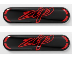 3D Reflectoren Rood - Piaggio Zip - Zelfklevende Reflector Zijkant - Set van 2 Reflectors - Scooter Accessoires - LED Customs