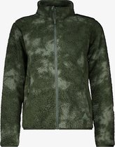 Mountain Peak jongens fleece vest camouflage print - Groen - Maat 152