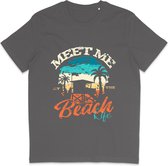 Dames Heren T Shirt - Beach Life - Zomer - Grijs - XXL