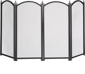 Écran de cheminée Relaxdays - 4 pièces - pare-étincelles - clôture de cheminée - poêle - cheminée - métal