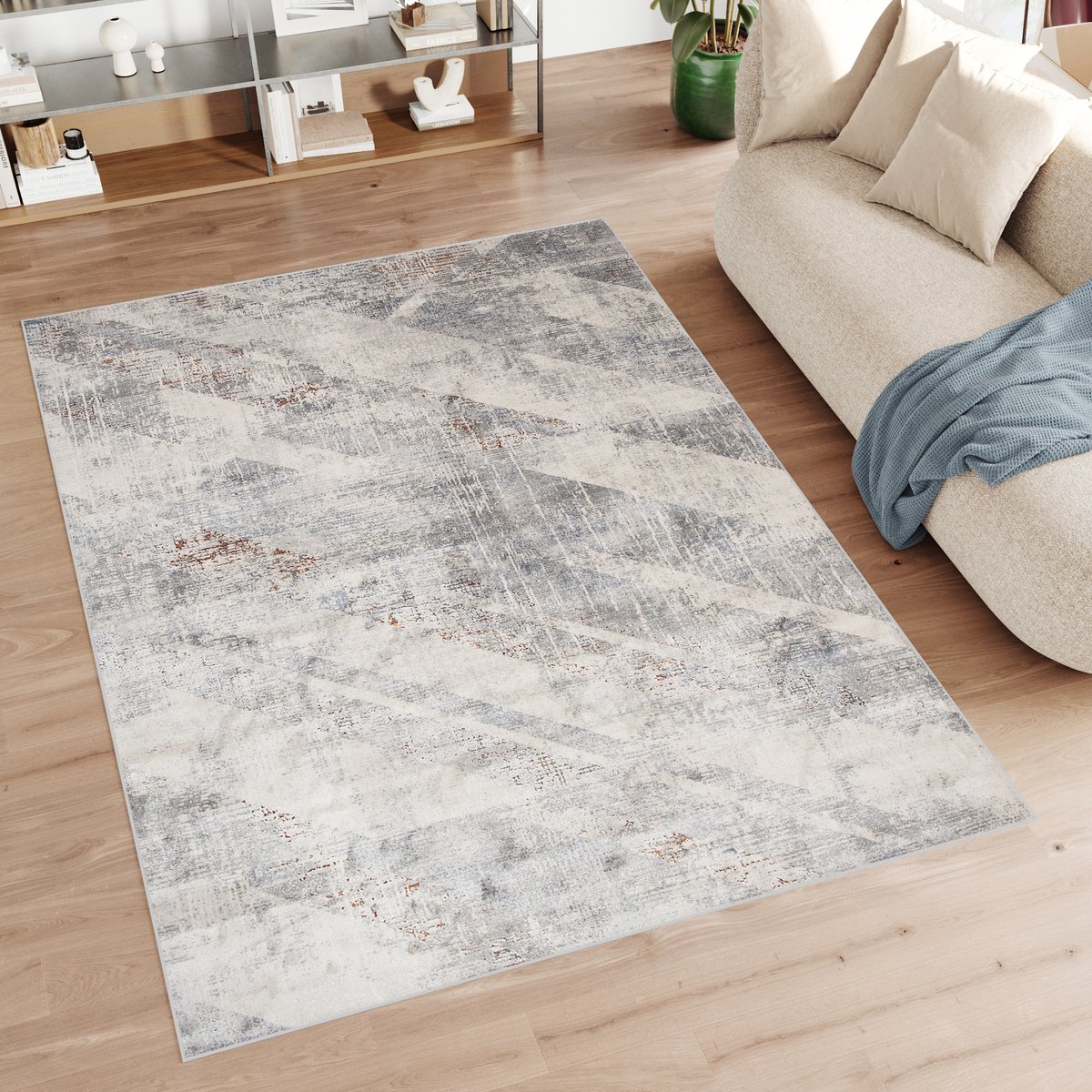 Tapiso Feyruz Vloerkleed Beige Modern Woonkamer Slaapkamer Tapijt Maat- 240x330 Beige1