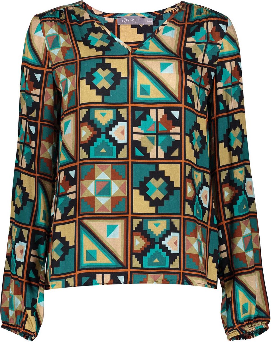 GEISHA - Bloes - Maat S - Vrouwen - 000515 emerald - Viscose