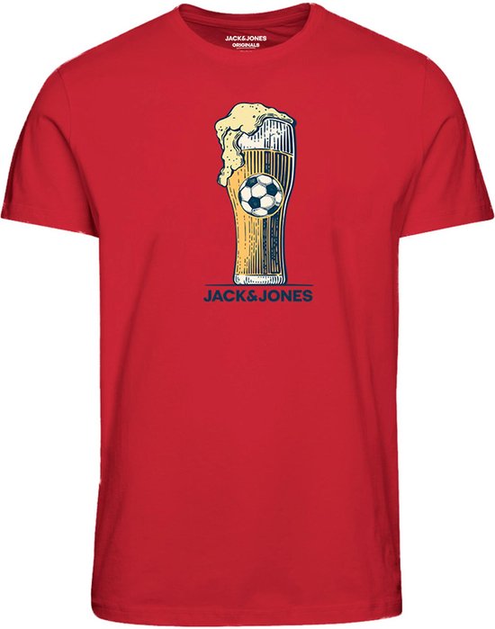 Jack & Jones-T-shirt voetbal--Black-Maat XL