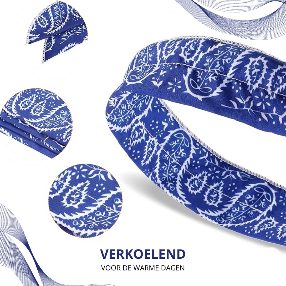 Twenty4seven® Koelsjaal Set - 3 stuks - Sjaal Dames & Heren Zomer - Koelhanddoek Verkoelend - Sport - Hoofdpijn Verlichter - Zwart, Rood & Blauw — afbeelding 2