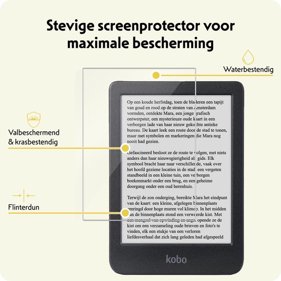 Screenprotector - Geschikt voor - Kobo Clara BW - Screenprotector Bescherm Glas Gehard Screen Protector - 2 Stuks van MyGadget — afbeelding 5