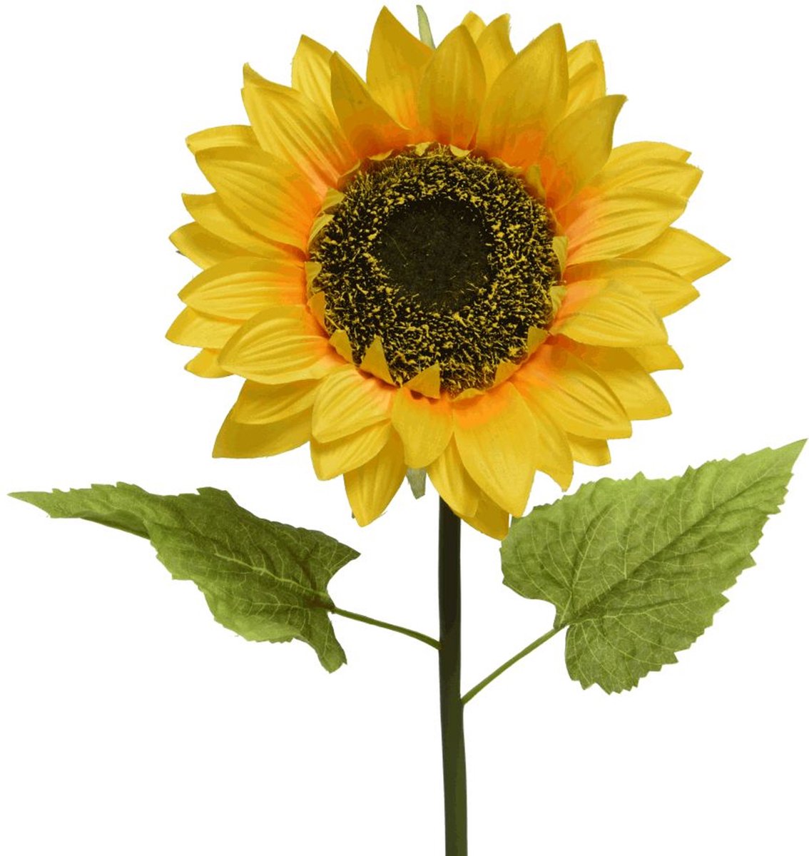 Bellatio Flowers & Plants Bellatio Design Kunstbloem Zonnebloem tak - 76 cm - geel - kunst zijdebloem - decoratie bloemen