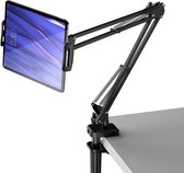 Verstelbare Zwanenhals Telefoonhouder - Universele Flexible Lang Arm Telefoonstandaard voor iPhone Samsung - Zwart tablet holder for bed