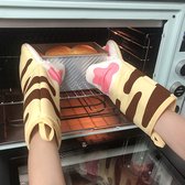 1 paire de gants de cuisson jusqu'à 250 ° C gants de cuisine résistants à la chaleur gants de grill en coton maniques BBQ gants de cuisine gants de cuisine motif chat cuisine cuisson cuisson grillades