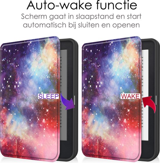 Hoes Geschikt voor Kobo Clara 2E Hoesje Bookcase Cover Book Case Hoes Sleepcover Met Screenprotector - Galaxy van iMoshion — afbeelding 3