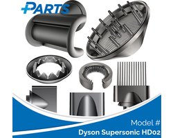 Dyson Supersonic HD02 Opzetstukken/Accessoireset van Plus.Parts® geschikt voor Dyson - 7 delig!