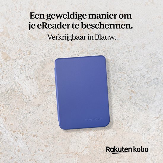 Kobo Clara Colour / BW Hoes voor eReader - Basic SleepCover - Blauw - Slaapfunctie van Kobo — afbeelding 3