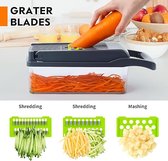 Groentesnijder met verschillende mesjes - Mandoline - Uiensnijder / Vegetable chopper14L x 11W x 11H centimetres