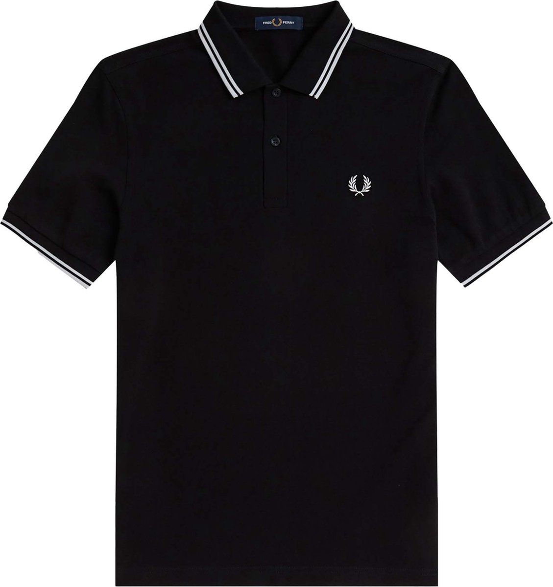 Fred Perry Twin Tipped Poloshirt Ecru/ Dusty Rose Zwart