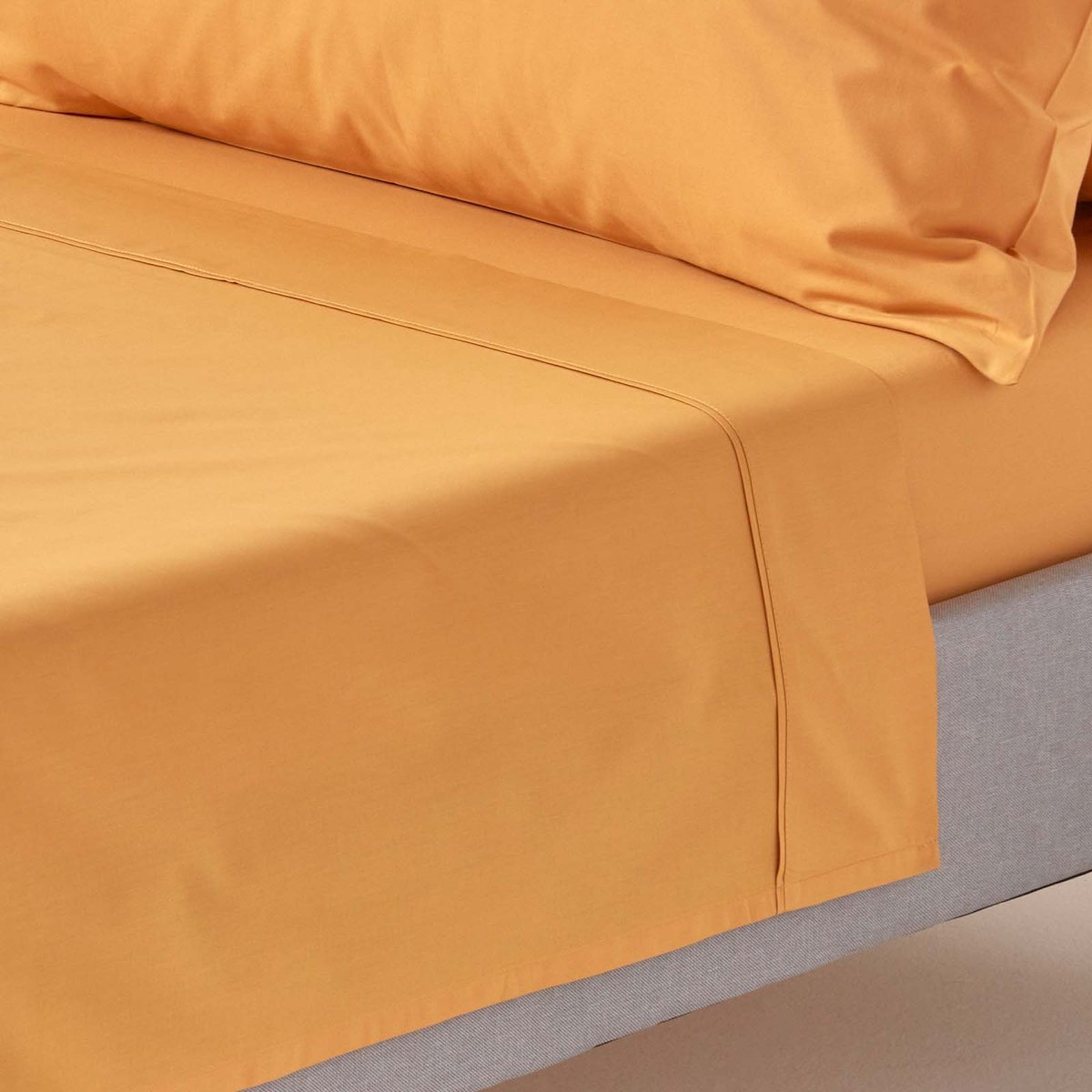 Homescapes Laken – Mosterdgeel – 100% Egyptisch Perkal Katoen – 200 Draaddichtheid, foto 2