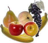 Kunstfruit decoratie fruit - set van 7x stuks - 8 tot 28 cm - kleuren en soorten fruit mix