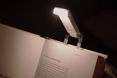 Leeslamp voor boek - Draadloos leeslampje met soepele klem - USB oplaadbaar - LED Aanpasbare helderheid - Aanpasbare kleurtemperatuur - Reisvriendelijk - Dimbaar