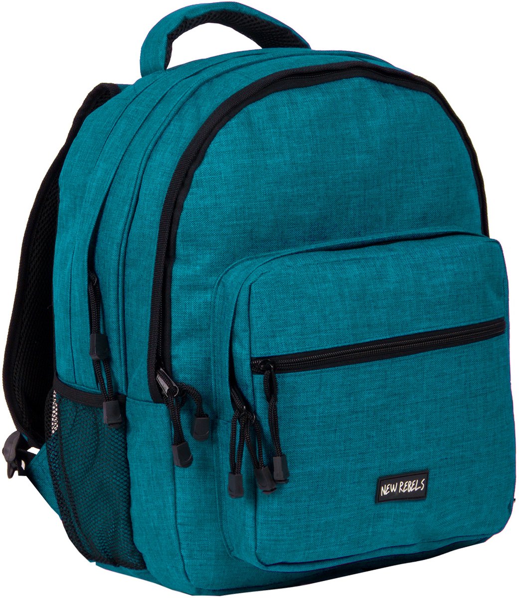 New Rebels ® Heaven - School - Rugtas - Blauw - Rugzak
