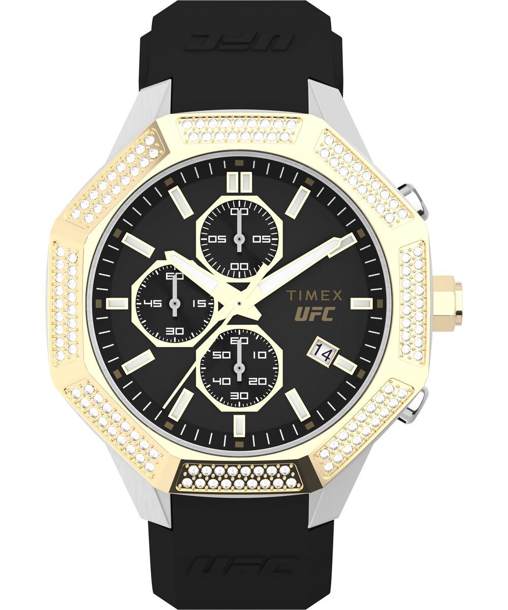 Timex UFC King Chrono TW2V99200 Horloge - Siliconen - Zwart - Ø 45 mm