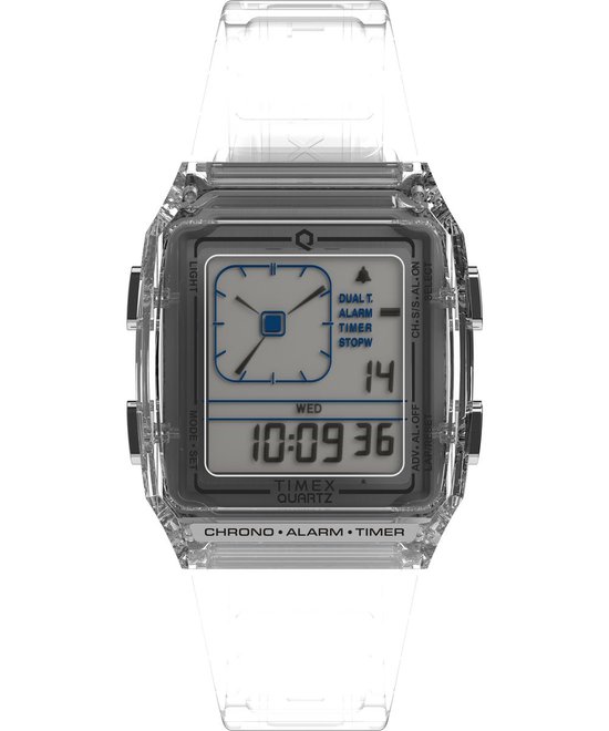 Montre Timex Q LCA TW2W45200 - Plastique - Transparent - Ø 35 mm