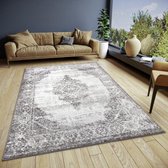 Flycarpets Shine Design vloerkleed - Retro - Crème / Zwart - 57x90 cm