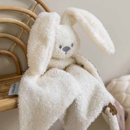 Nattou LAPIDOU Maxi Knuffeldoekje Doudou - Konijn - 65 cm - Teddy Vanille van Nattou — afbeelding 4