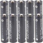 10 Batterie Panasonic eneloop pro Ni-MH, AA Mignon, 2500 mAh avec des performances extra puissantes et AccuCell AccuSafe