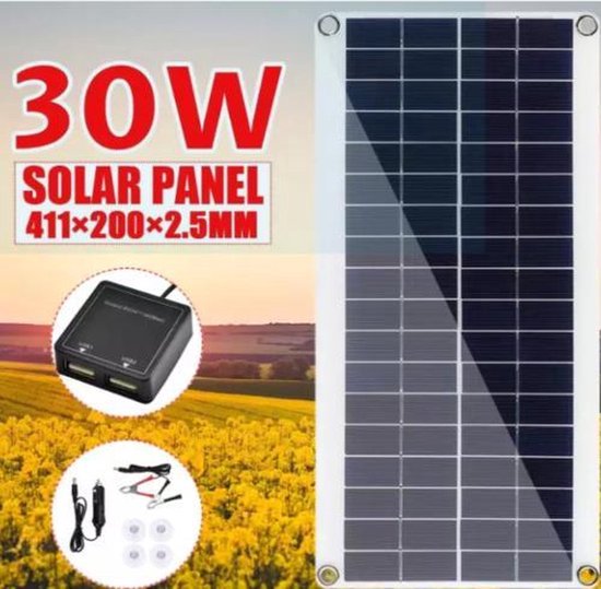 Fotovoltaïsch Zonnepaneel 10W | Zwart Glas Zonnepaneel 18V