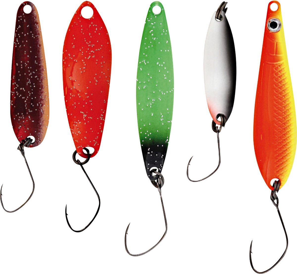 Kinetic Multipack Spoons Mix – Forellepels Set 5 Stuks - Maat : Mix 1