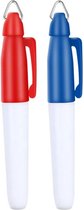 Golfbal marker stift - 2 stuks - Rood & Blauw - Markeerstift - Line marker Golftrainingsmaterialen - Golfaccesoires - Golfbal stempel - Putten/Swingrichting - Golfbalmarker
