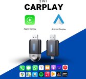 Aurify - 2 in 1 Carplay - Carplay Dongle - Draadloos Carplay - Zwart - carplay apple - carplay android - draadloze ontvangers & streamers