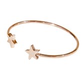 Marama - armband Stars Rosè Goud - damesarmband - bangle - sterren - gold plated
