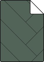 Proefstaal ESTAhome behangpapier visgraat-motief donkergroen - 139222 - 26,5 x 21 cm
