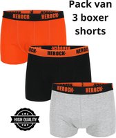 Herock Boxershorts - Gorik boxer shorts box 3 stuks - Oranje/Zwart/Licht grijs - XXL/XXXL