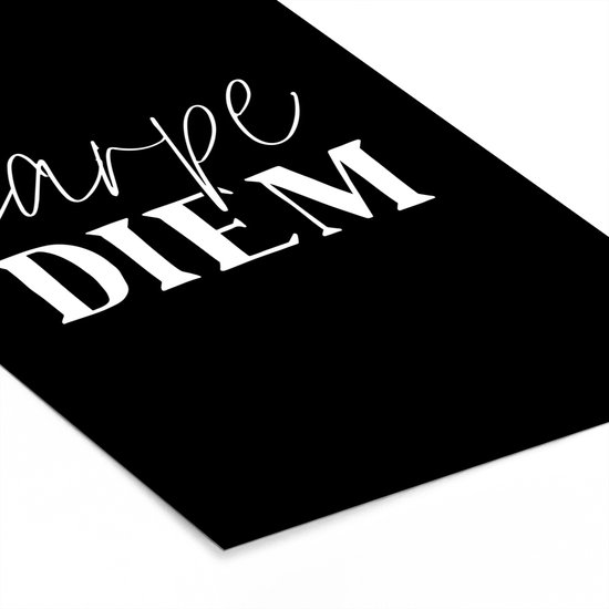 Cadre photo avec affiche - Carpe diem Proverbes - Citations - Saisir le jour - 20x30 cm - Cadre pour affiche