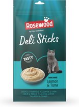 Pets Unlimited Delisticks - Zalm Tonijn - Mousse voor Katten - 12 zakjes à 5 sticks x 15g