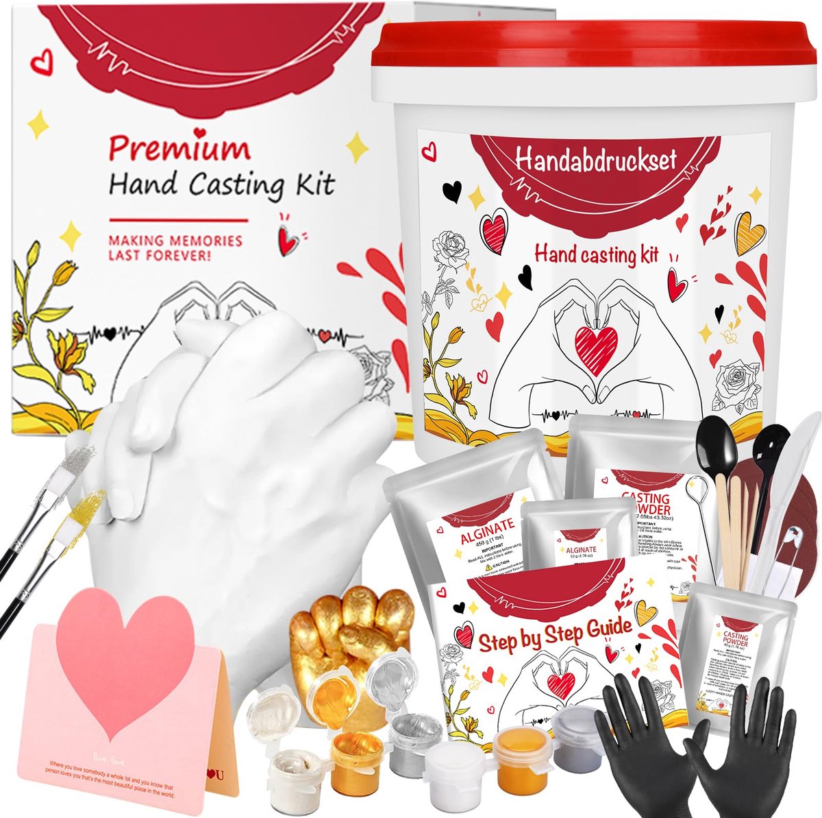 Creative Deco 3D Gipsen Handafdrukset Handen Paar Handafdruk Geschenken Voor Partners Koppels Valentijnsdag Huwelijksverjaardag Verjaardag Geschenk Hem En Haar 988740297