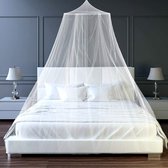 Funmo - Muggennet voor bed, muggennet, insectengaas, geschikt voor eenpersoonsbed en kinderbed, geen huidirritatie, geschikt voor binnen en buiten, reizen (wit)